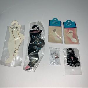ANKLET’S and TOE RING NWT LOT fashion jewelry